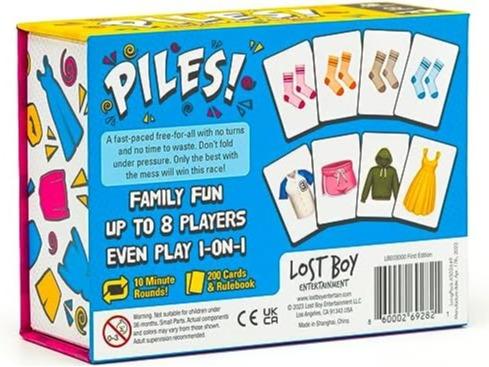 Piles – Card Games – Family Games – for Kids 8 and Up – Games for Adults – Family Game Night – Travel Games – Party Games – Memory Games – 10 Mins