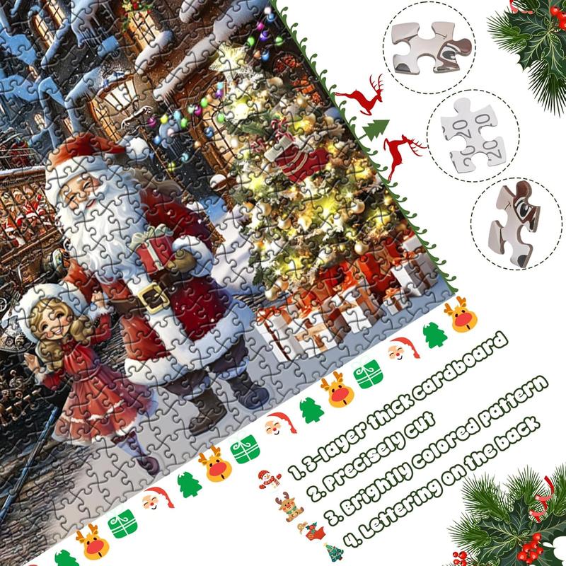 Advent Calendar Puzzle 2024, Holiday Christmas Family Fun Activity Jigsaw Puzzle, Holiday Santa Puzzle for Adults Kids, Can be Used As Xmas present and Home Decoration, Gift for Boys and Girls