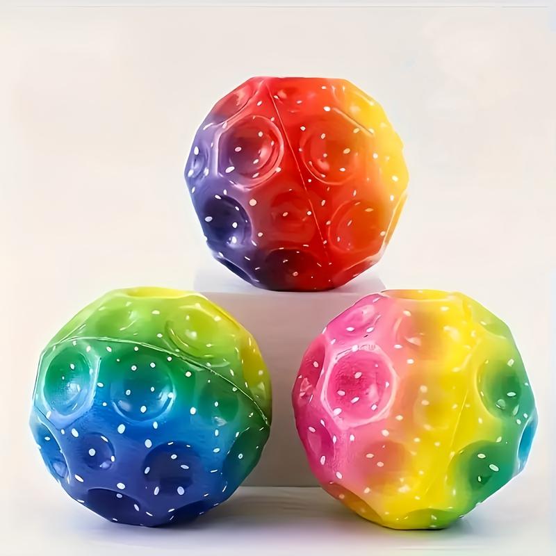 Astro Jump Ball 3 Pieces, Space Moon Ball, Mini Jump Ball, High Jumps, Rubber Ball, Super High Bouncing Lightweight Jumping Ball,  Sensory Ball, Athlete Training BallBouncy Balls, Interactive Toy for Stress Relief