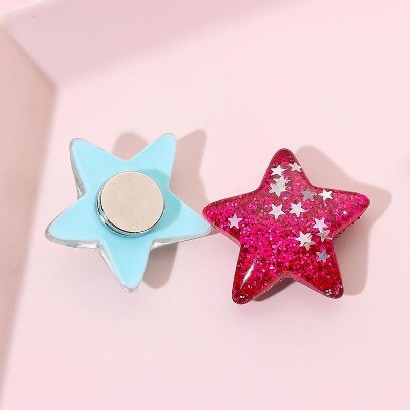 Random Color Diamond Art Colorful Painting Tool, Sparkling Star Magnet Cover, DIY Diamond Embroidery Accessories Canvas Protective Film Fixing Tool