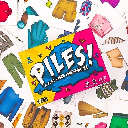 Piles – Card Games – Family Games – for Kids 8 and Up – Games for Adults – Family Game Night – Travel Games – Party Games – Memory Games – 10 Mins