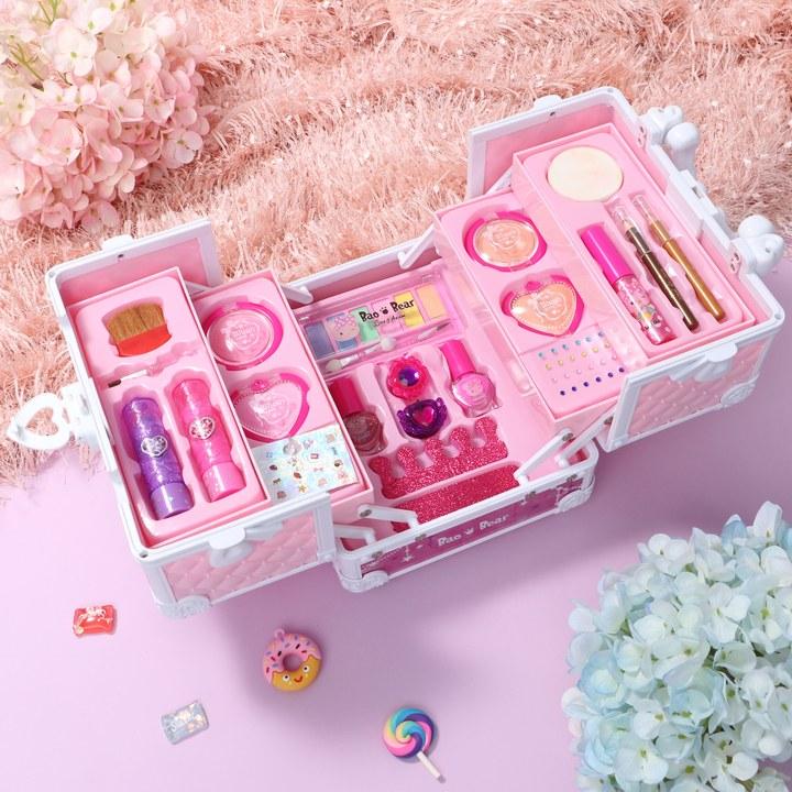 Makeup Kit for Girls 22counts Make Up Non Toxic Washable Play Toy Real Princess Cosmetic Toys Learning Educational Toy Birthday Christmas Gifts