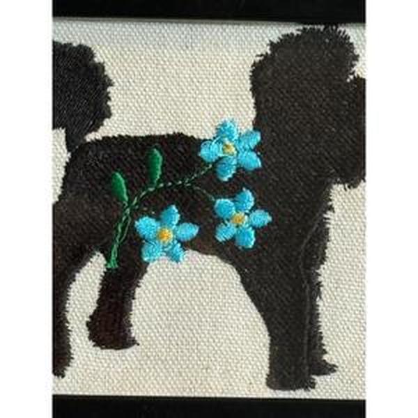 Poodle Machine Embroidered and Framed!  Other Designs and Breeds Available!