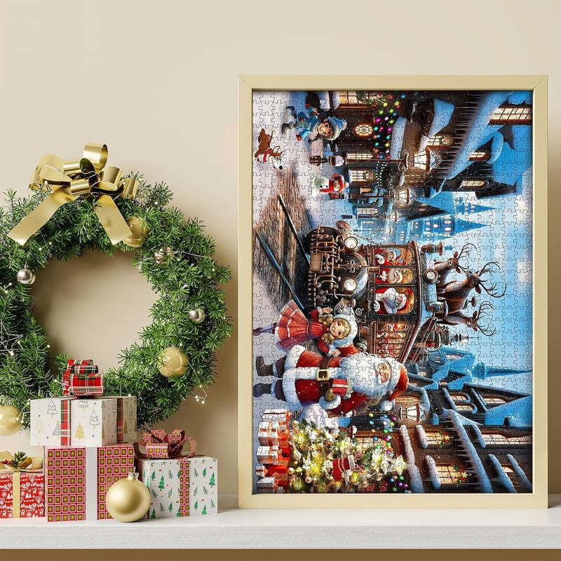 Advent Calendar Puzzle 2024, Holiday Christmas Family Fun Activity Jigsaw Puzzle, Holiday Santa Puzzle for Adults Kids, Can be Used As Xmas present and Home Decoration, Gift for Boys and Girls