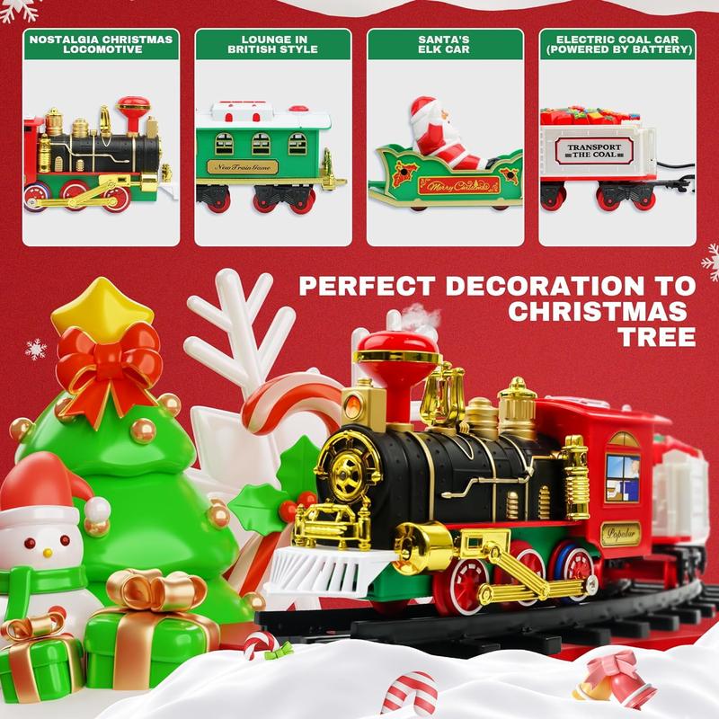 YCFUN Christmas Tree Hanging Train Set Electric Train Toy Gifts for Boys Girls with Light & Sound