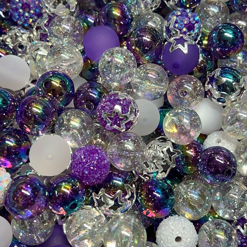 Angels Sparkle Bead and Cap Mix for Beadable Pens and Keychains - 16mm