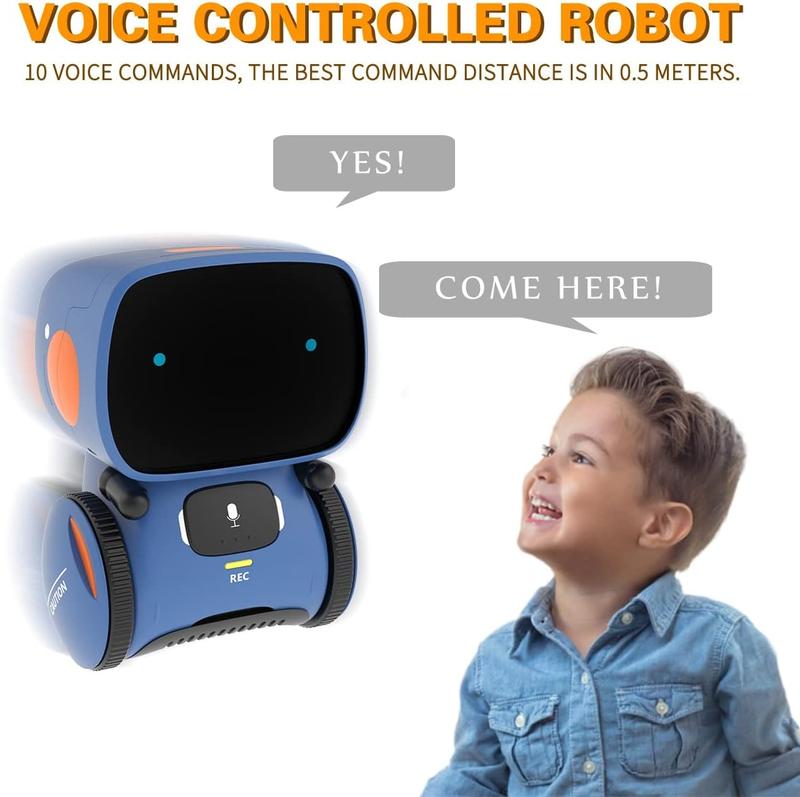 Robot Toy for Boys and Girls, Smart Talking Robots Intelligent Partner and Teacher with Voice Control and Touch Sensor, Singing, Dancing, Repeating, Gift Toys for Kids Age 3 and Up