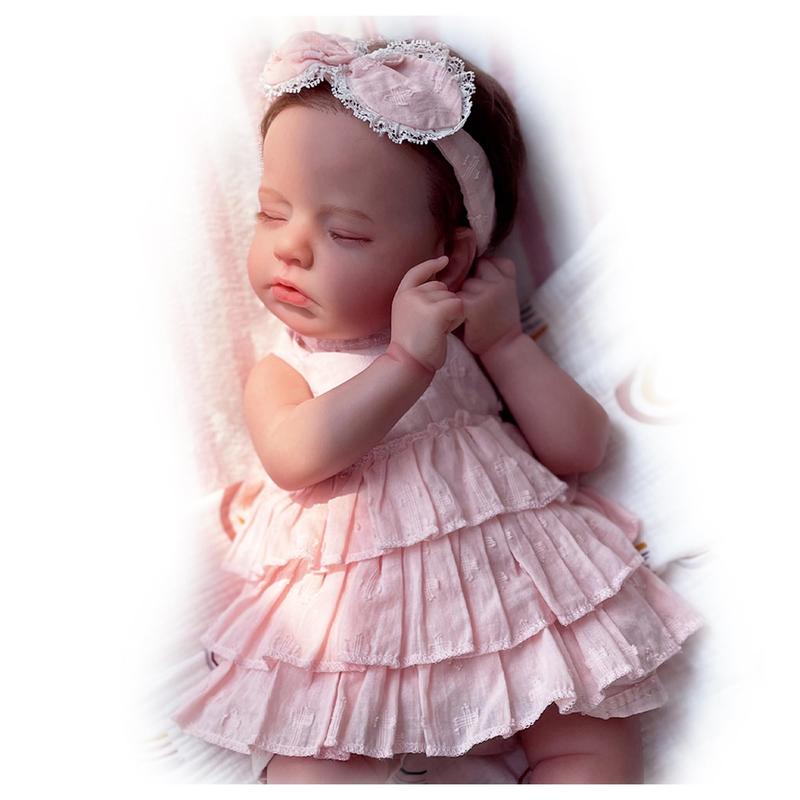 Wooroy Realistic Reborn Baby doll - Birthday Gift, Girl Gift, Kids Gift, Christmas Gift, Big Sister Gift, Lifelike Baby , 20'' Doris Sleeping Soft Weighted Reborn , Handmade Newborn Baby , Gift Toys for All Ages and Occasions.