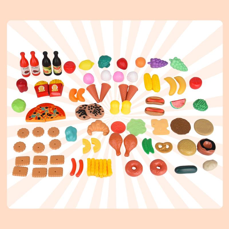 90 pcs Pizza Set Pretend Play Food Sets