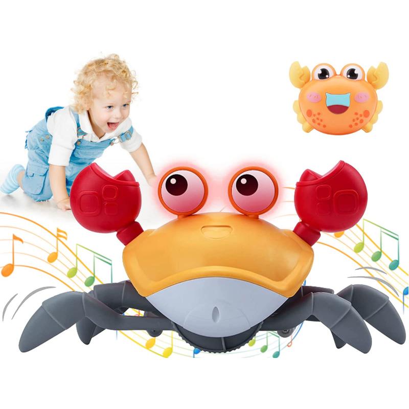 Electric sensing crab children's toy, automatic sensing crab, obstacle avoidance crawling toy, can crawl away simulated crabs