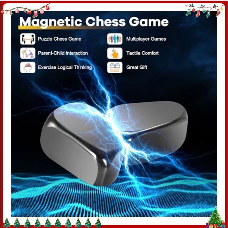 Magnetic Chess Game, Magnet Game with Rope, Party Travel Desktop Magnetic Strategy Game, Kids Gifts Family Games Educational Games for Kids and Adults