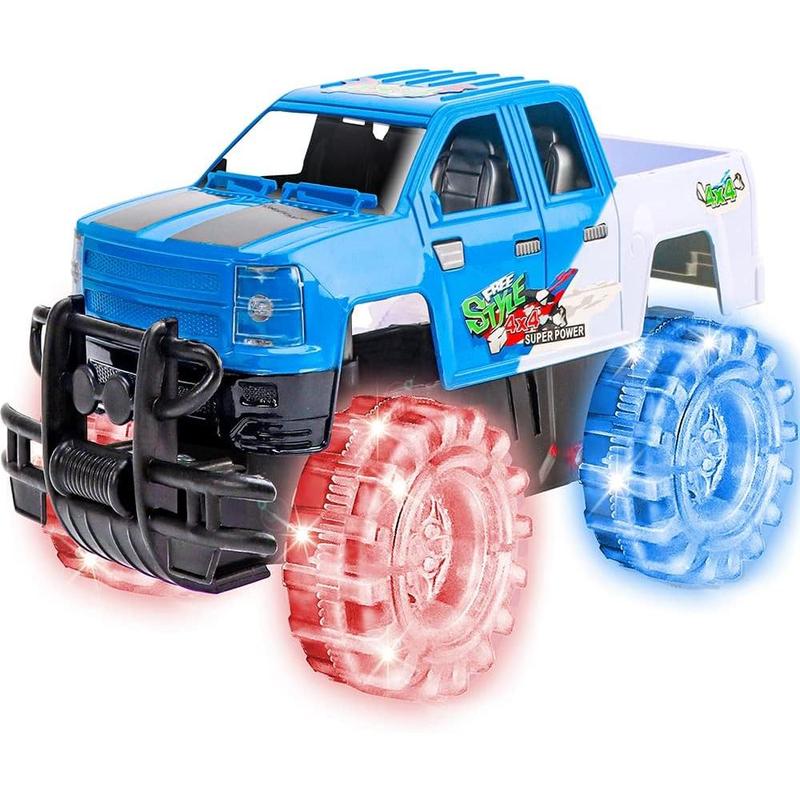 ArtCreativity Light Up Red Monster Truck, 1 Piece, 8 Inch Monster Truck Toy with Flashing LED Tires & Batteries, Push n Go Car Toys for Kids, Fun Gift for Boys & Girls Ages 3 & Up…