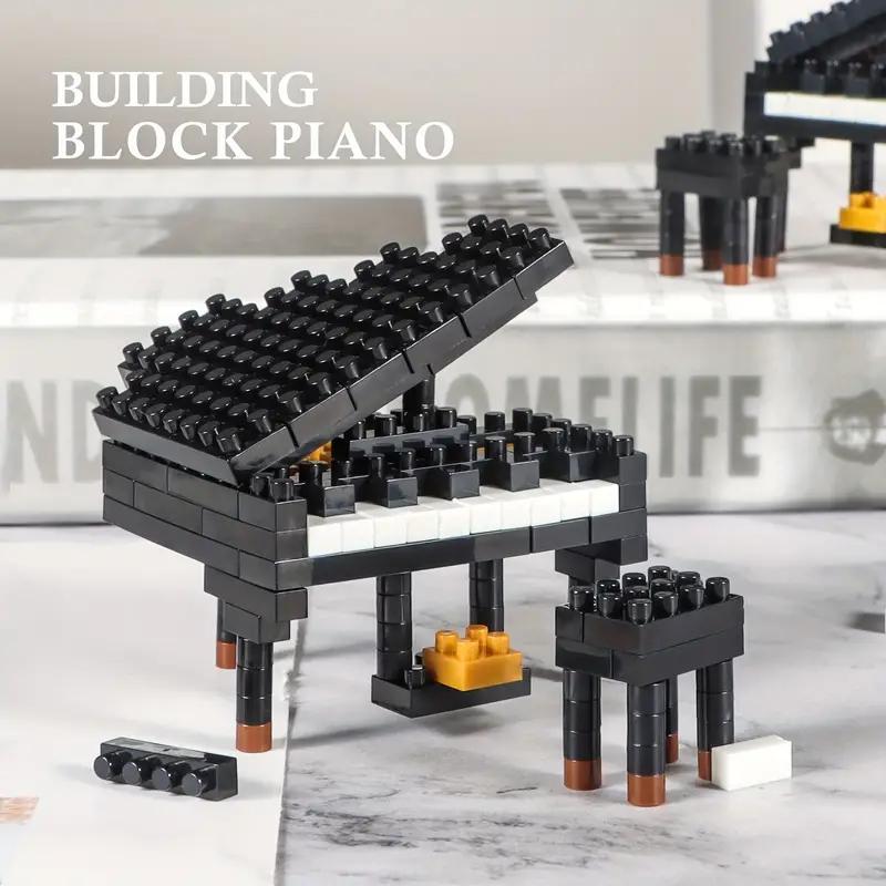 Mini Piano Design Building Block Toy, 126pcs box Creative Music Instrument Model, Musician's Creative Music Home Decoration Ornament