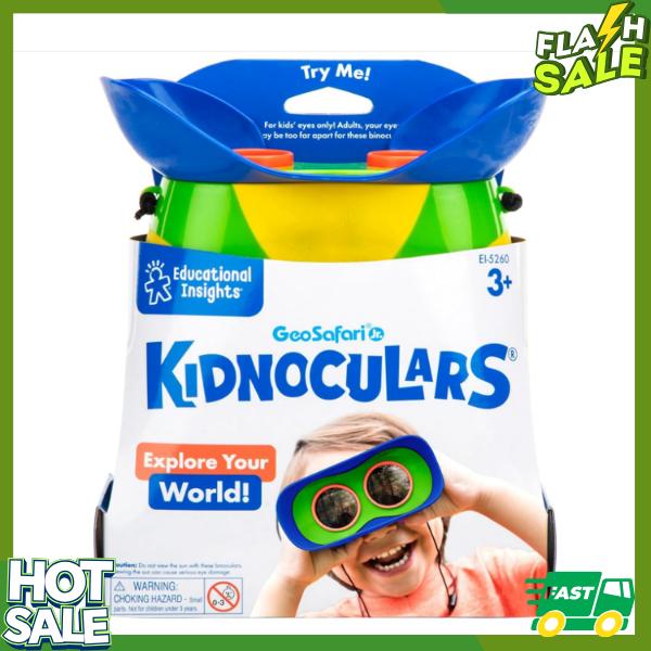 Educational Insights GeoSafari Jr. Kidnoculars - Binoculars for Ages 3+, STEM and Outdoor Toys for Toddlers, Gifts for Toddlers, Stocking Stuffers