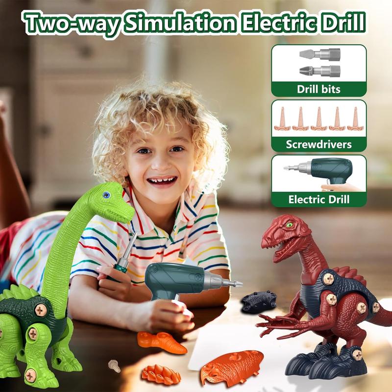 Kids Building Dinosaur Toys - Boys STEM Take Apart Construction Set Educational Dino Kit Play Set Easter Party Favors Christmas Birthday Gifts for Toddler Girls Age 3 4 5 6 7 8 + Year Old