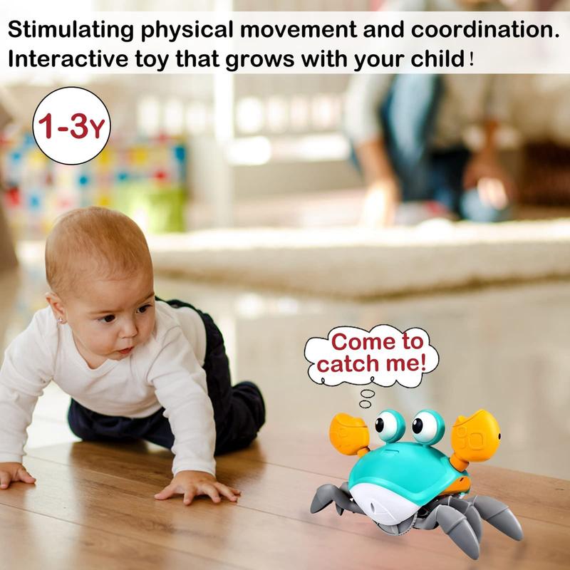 Electric sensing crab children's toy, automatic sensing crab, obstacle avoidance crawling toy, can crawl away simulated crabs