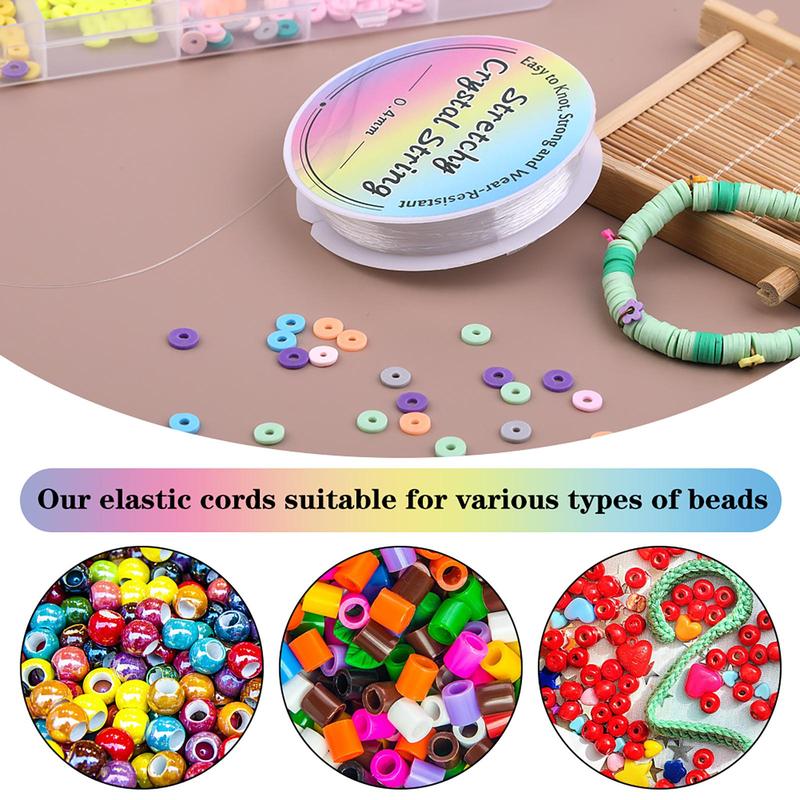 Nylon Beading Thread (6counts set), Simple Durable Elastic Beading Thread, DIY Jewelry Making Supplies for Necklace Bracelet Earrings