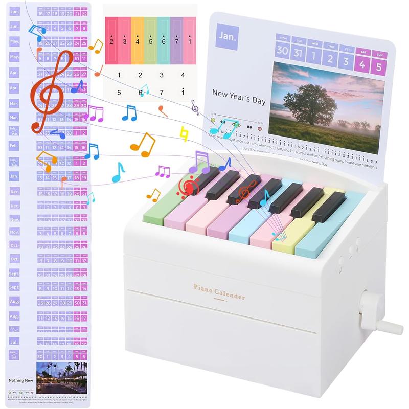 2025 Piano Calendar With Musical Lyrics Mini Piano with 52 Sheet Music on 28 Cards Advent Calendar for Fans, Family and Friends!