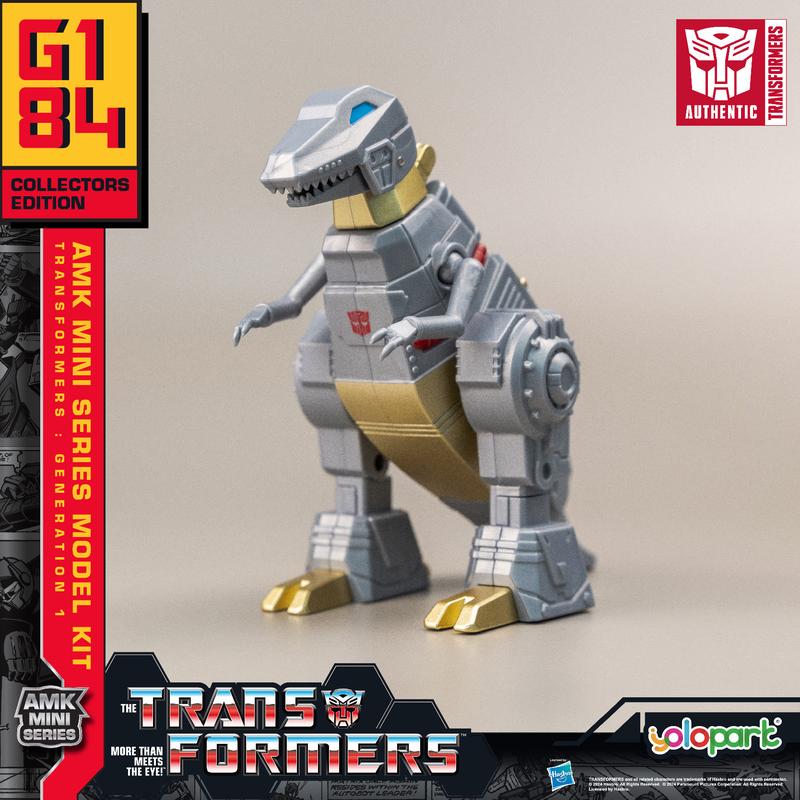 Transformers Toys: Grimlock - Generation 1 - 4.72 Inch Pre-assembled Model Kit from the YOLOPARK AMK MINI Series