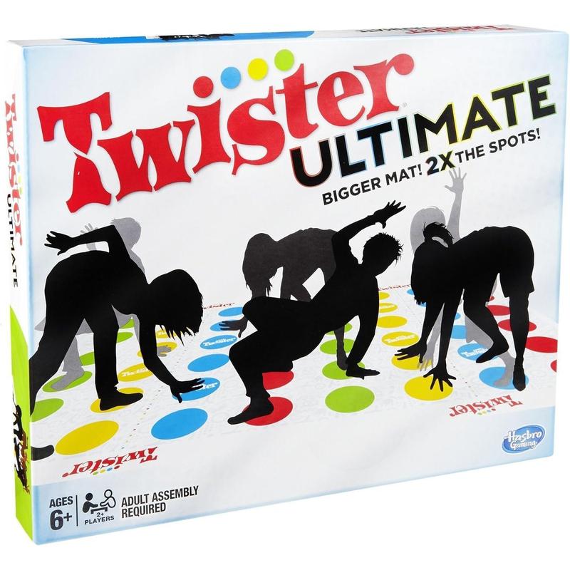 Twister Ultimate: Bigger Mat, More Colored Spots, Family, Kids Party Game Age 6+; Compatible with Alexa ( Exclusive)