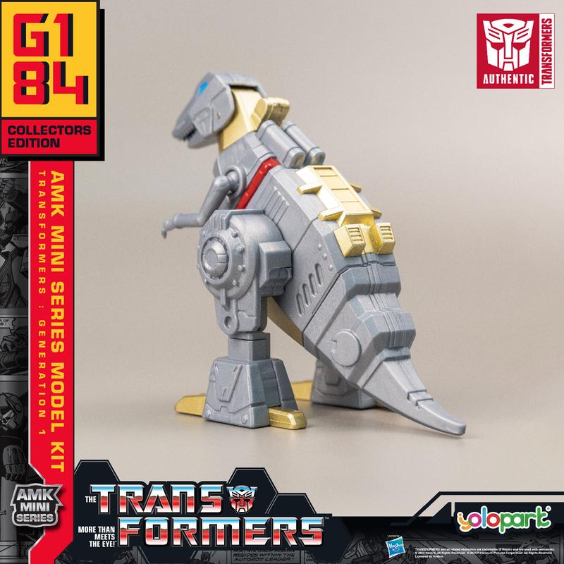 Transformers Toys: Grimlock - Generation 1 - 4.72 Inch Pre-assembled Model Kit from the YOLOPARK AMK MINI Series