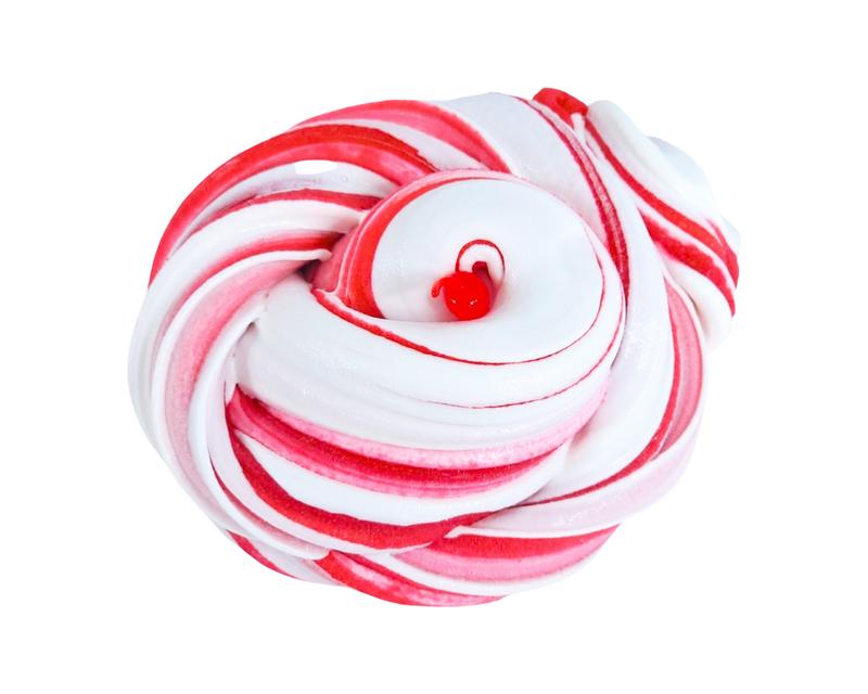 Imagination Harvest Cherry Icee and Vanilla Butter Slime Swirl - Scented Slime with Cherry Charms - 8oz