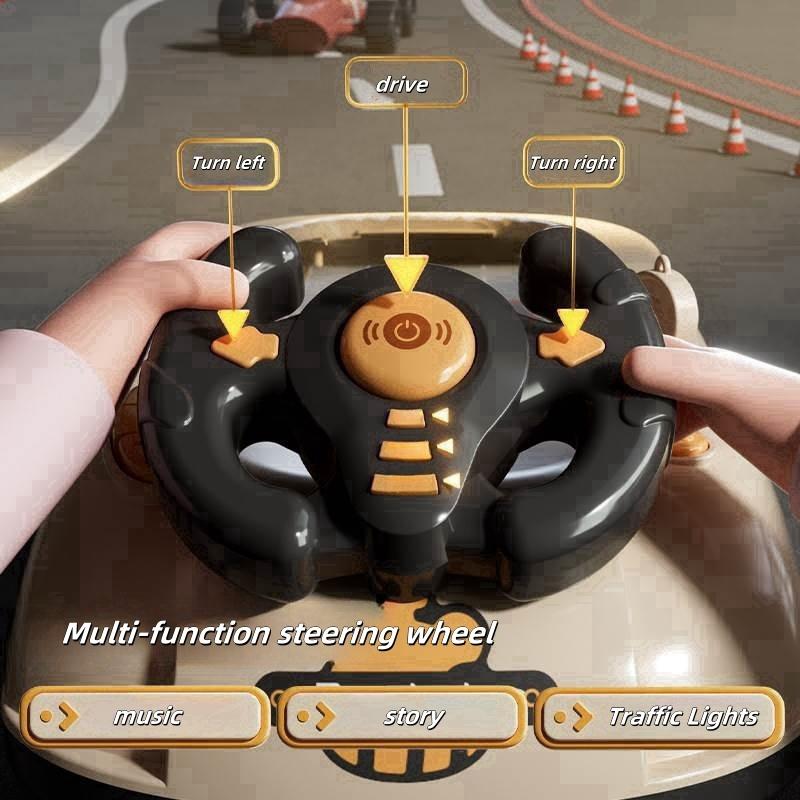 Racing Adventure Car Steering Wheel Toy for Kids Musical Driving Game Toddler Interactive Simulation Toy