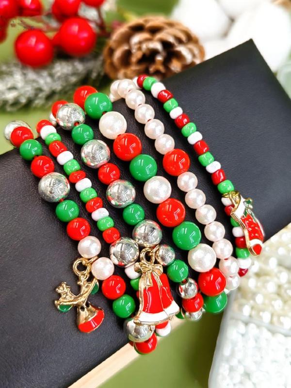 Christmas Themed Beaded Making Kit, DIY Jewelry Making Kit, DIY Jewelry Making Accessories for Bracelet Necklace Earrings