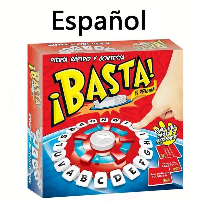 Basta Strategy Board Game, 1 Count Spanish Edition Word Thinking & Quick Letter Challenge,Educational Family Game for Ages 14+ Teenager,Friends, Party