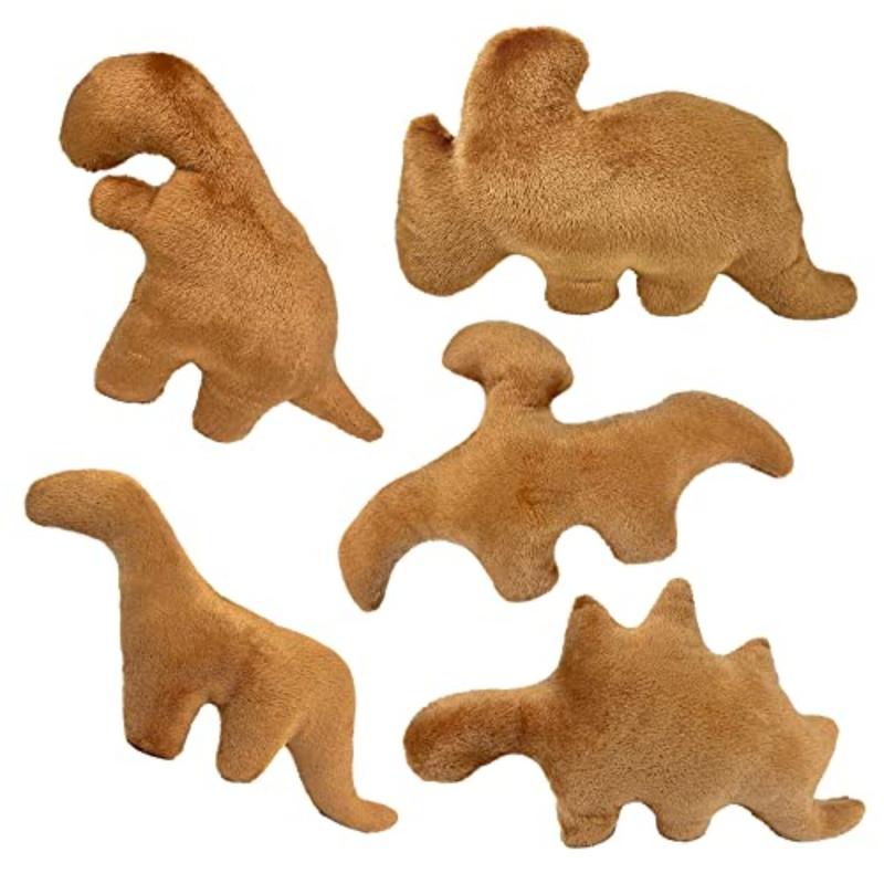 5pcs plush dinosaur chicken nuggets soft dinosaur fun chicken nuggets surprise gift home decor