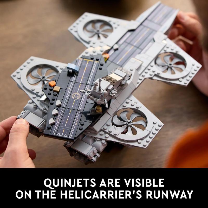  Marvel The Avengers Helicarrier Aircraft Carrier Model, Buildable Super Hero Gift for Adults, Build and Display Marvel Collectible for Home or Office Décor, Inspired by The Avengers Movies, 76295