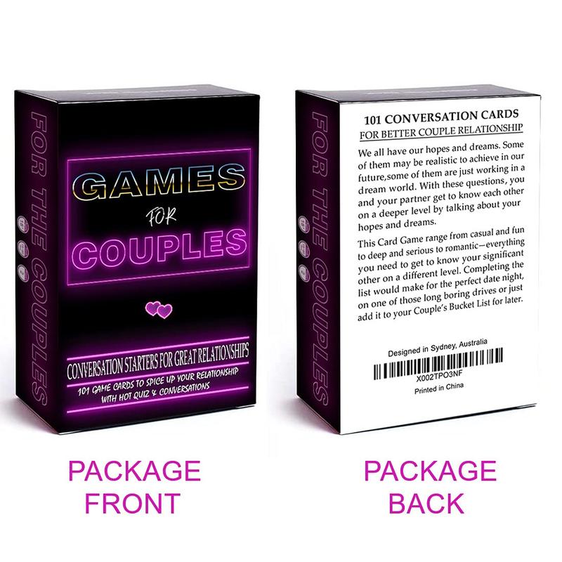 Couples Games - Conversation Starter Questions for Great Relationships - Fun Conversation Cards Game for Couples – To Explore & Deepen Connections with your Partner - Perfect Romantic Gift for Couples