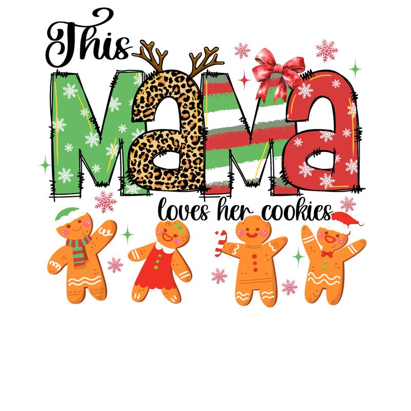 Heat transfer, Custom mama christmas, press and peel, made to order