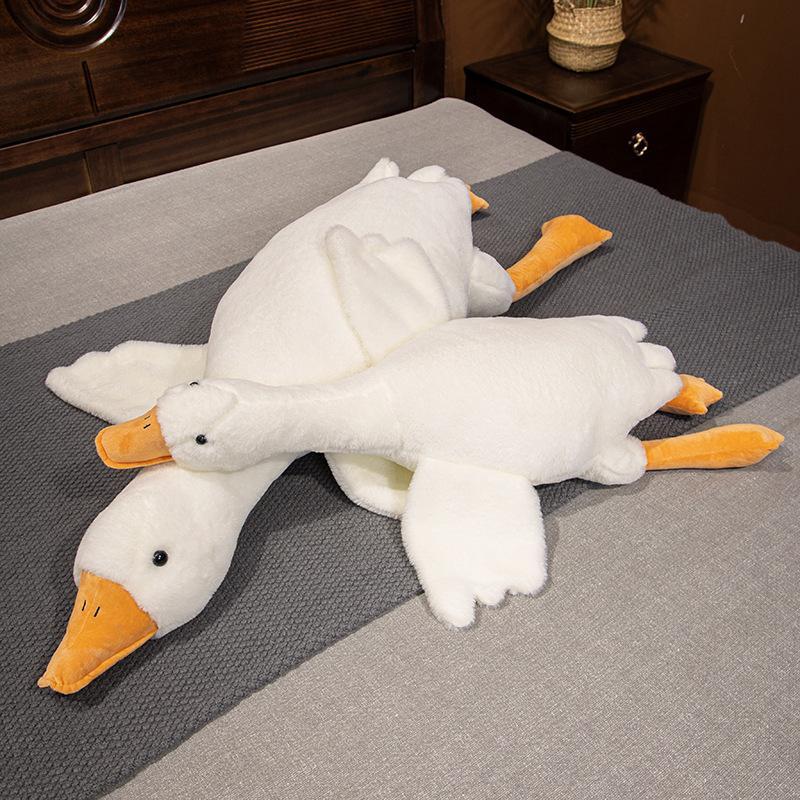 White Duck Plush Toy, Soft Large Pillow with Fluffy Texture, Adorable Stuffed Goose Doll, Suitable for Children, Holiday and Birthday Gifts