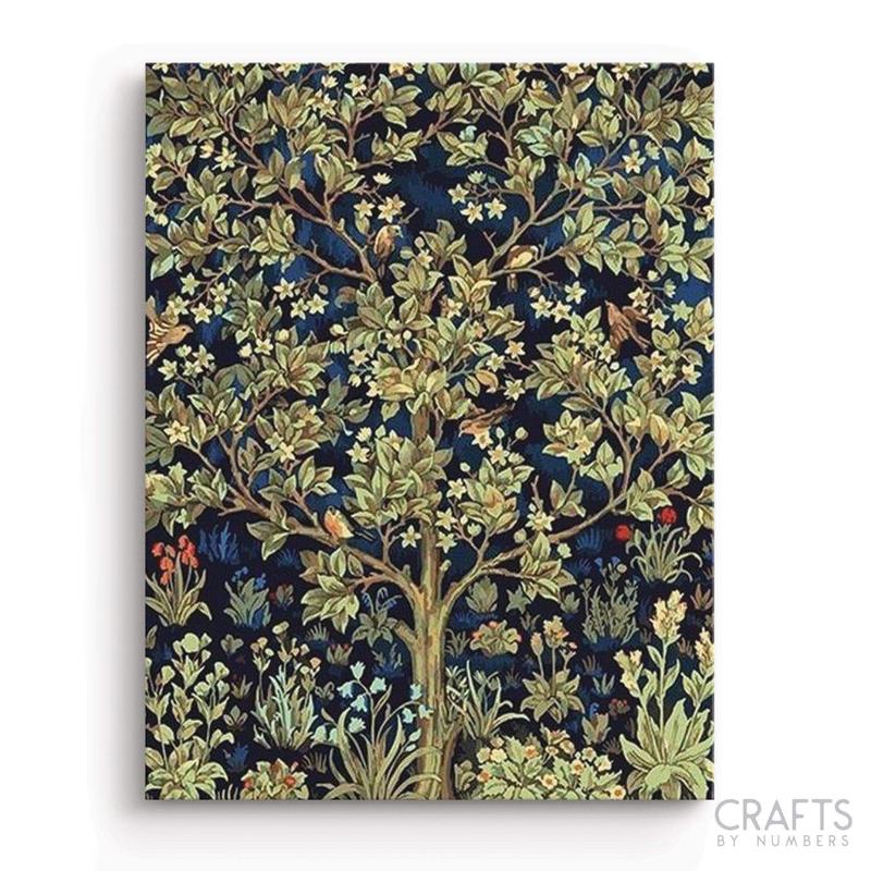 Crafts by Numbers Tree of Life - William Morris Paint by Numbers Kit for Home Decor