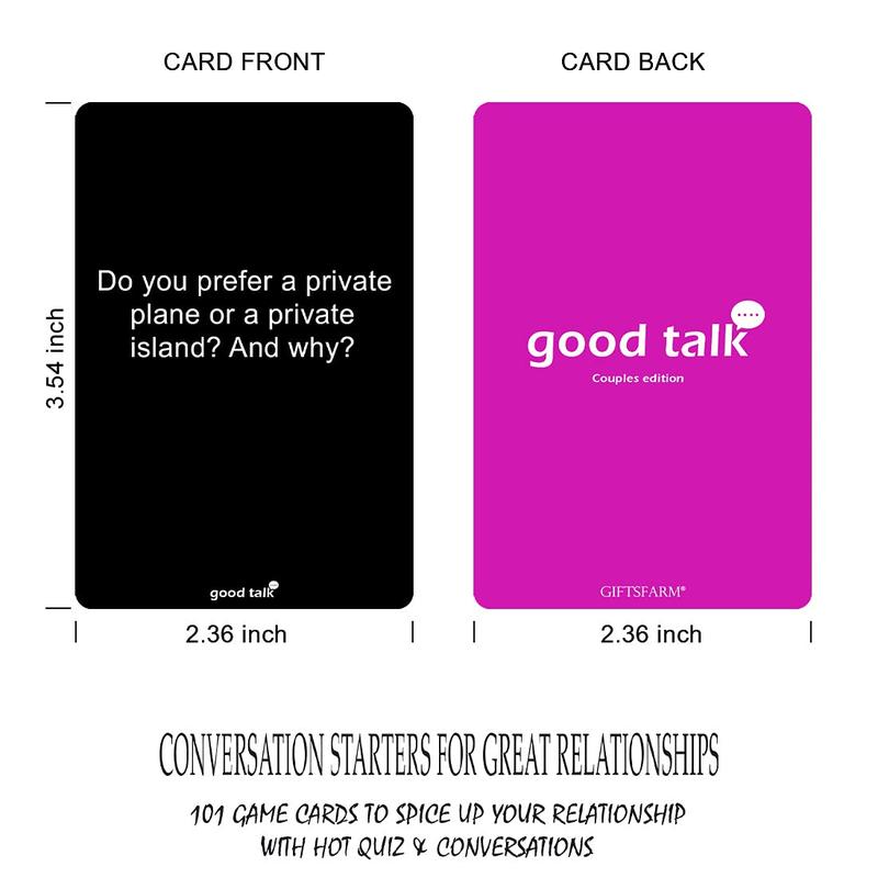 Couples Games - Conversation Starter Questions for Great Relationships - Fun Conversation Cards Game for Couples – To Explore & Deepen Connections with your Partner - Perfect Romantic Gift for Couples