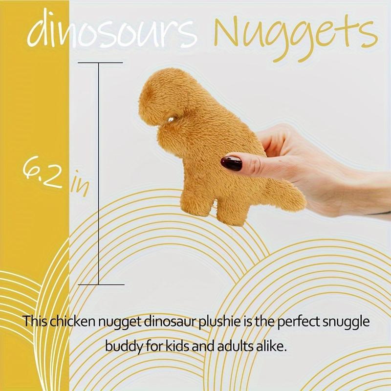 5pcs plush dinosaur chicken nuggets soft dinosaur fun chicken nuggets surprise gift home decor