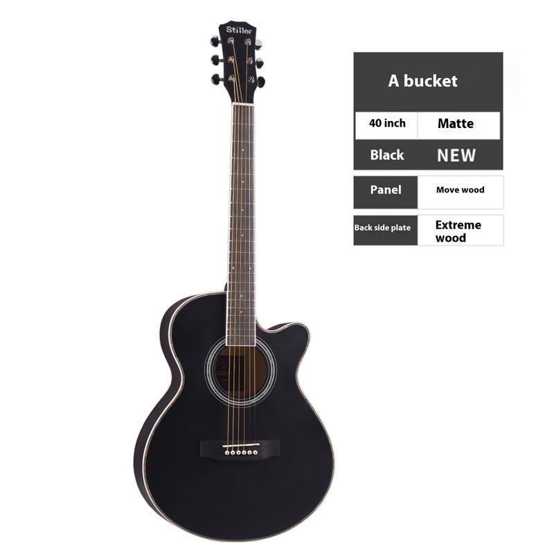 40 Inch Beginner Male And Female Wooden Guitar 41 Inch Guitar Spruce Veneer Introductory Practice Guitar