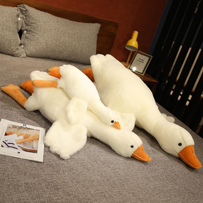 White Duck Plush Toy, Soft Large Pillow with Fluffy Texture, Adorable Stuffed Goose Doll, Suitable for Children, Holiday and Birthday Gifts