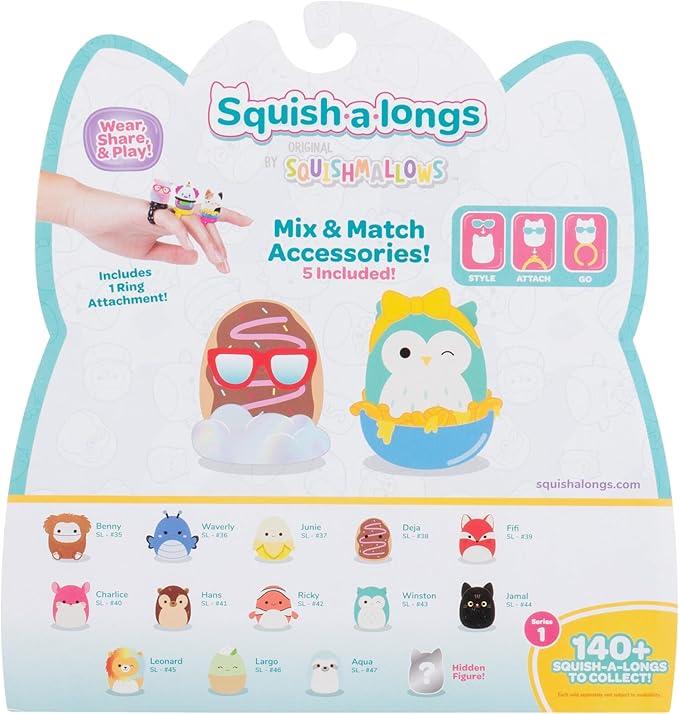 Christmas Gift Mini Squishy Toys Set - Series 1, 14-Pack (1” Squishies) with 4 Accessories, Ring & Collector’s Guide - Collect, Trade & Play