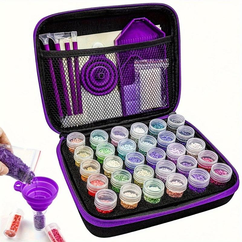 Diamond Painting Storage Kit Multi-Purpose Organizer for Jewelry, Beads, Rings, and Glitter Rhinestones Ideal Accessory for Diamond Art Projects.