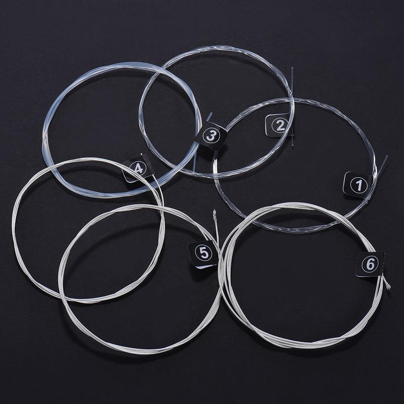 Orphee NX36 Nylon Classical Guitar Strings 6pcs Full Set Replacement (.028-.043) Nylon Core Silver Jacketed Wire Normal Tension