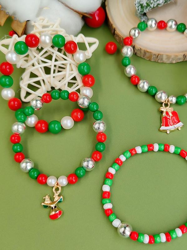 Christmas Themed Beaded Making Kit, DIY Jewelry Making Kit, DIY Jewelry Making Accessories for Bracelet Necklace Earrings