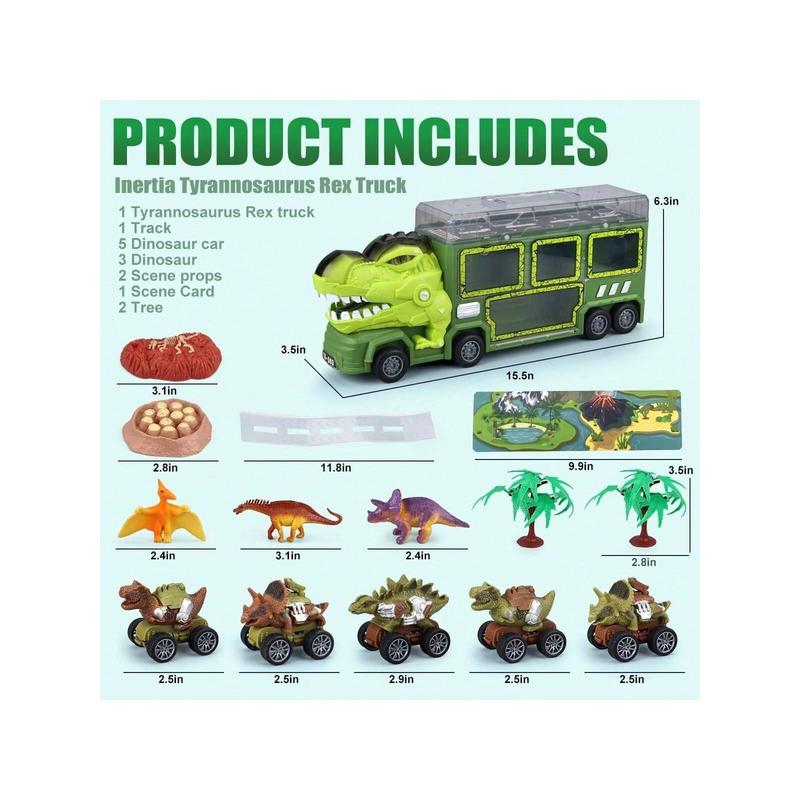 Dinosaur Toys Truck For Kids 3-5 Years, Tyrannosaurus Dinosaur Truck Toy With 8 Dino Figures, Transport Cars, Activity Play Mat, Dinosaur Eggs For Kids Toddle Boys Girls(T-Rex Dino),Toys For Boys,Boy Toys,Boys Toys,Christmas Toys & Gifts