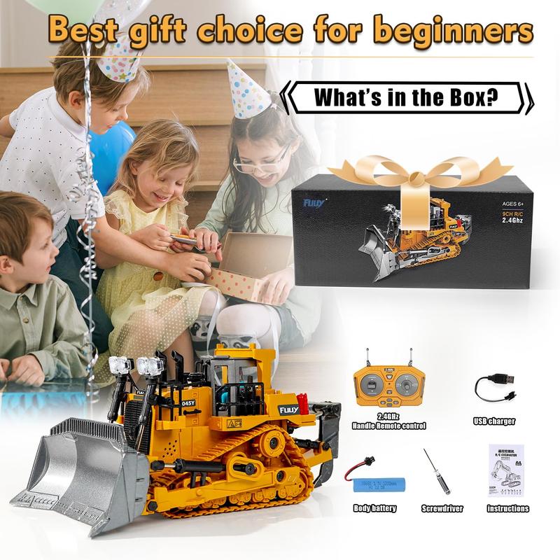 Black Friday. Excavator Alloy Remote Control CarDump Engineering Car Toy CarChildren'S Playground Bulldozer