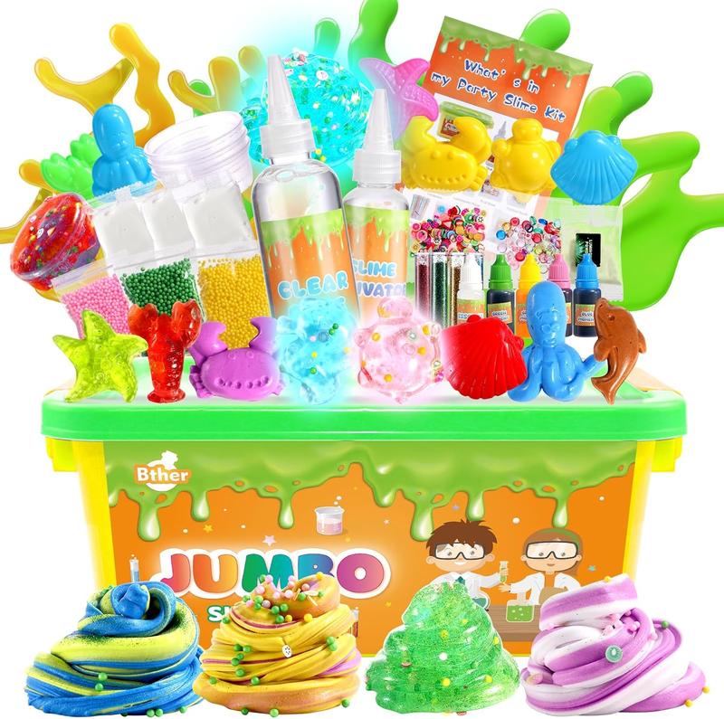 Christmas gift Ultimate Slime Kit for Girls 7-12 Years Old, Party Favor Gifts Slime Stress Relief Toy Scented Sludge Toy for Kids,Complete DIY Slime Making Kit for Kids and Boys.