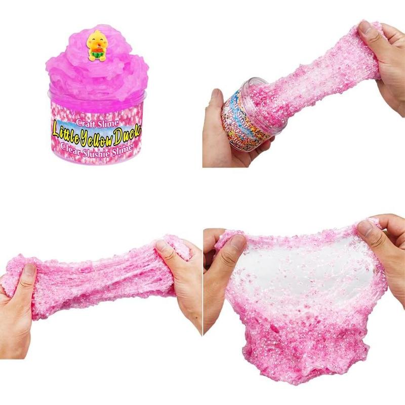 8 Pack Crunchy Slime Kit, Clear Slime Kit Super Soft and Non-Sticky, Birthday Gift Slime Party Favors for Girls and Boys