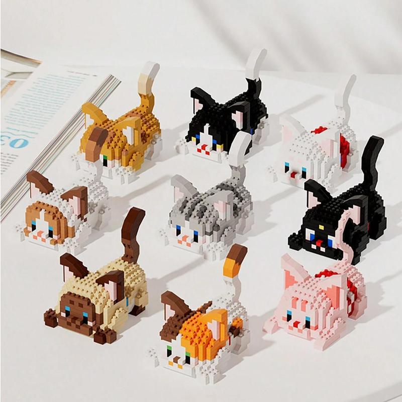 Cute Animal Design Building Blocks, 1 Box DIY Creative Puzzle Building Blocks, Home Decoration Ornaments, Birthday Gift