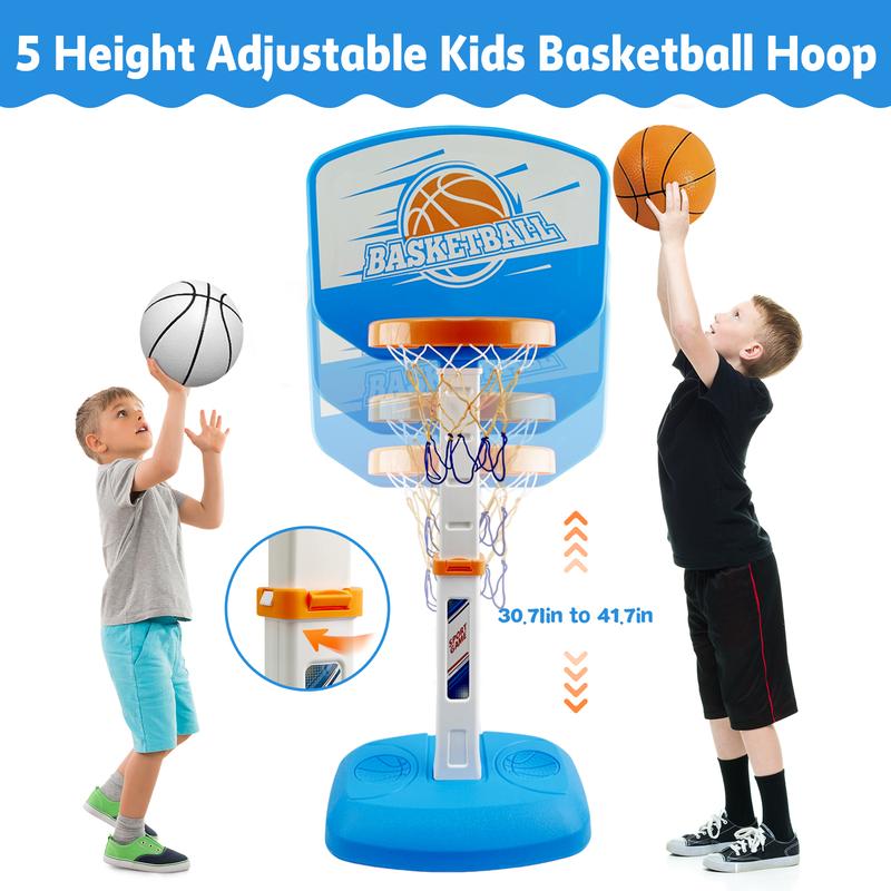 Talgic Swimming Basketball Hoop, Poolside Water Basketball Hoop with 4 Balls and Pump,Basketball Goals Outdoor Play Basketball Hoop,Pool Basketball Games for Kids, Adults and Family.