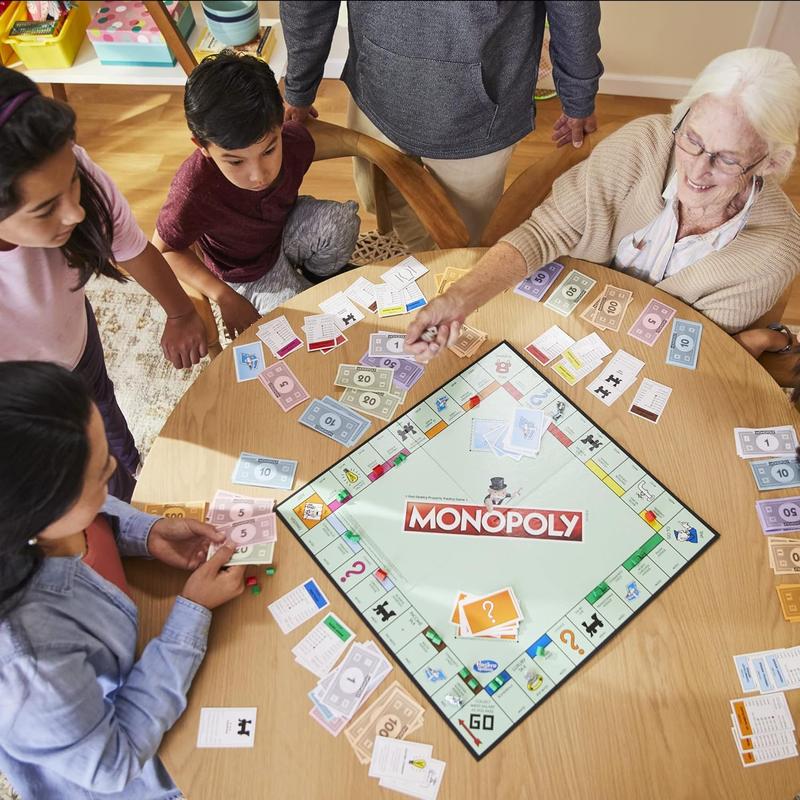 Monopoly Game, Family Board Games for 2 to 6 Players & Kids Ages 8 and Up, Includes 8 Tokens (Token Vote Edition), Family Game Night